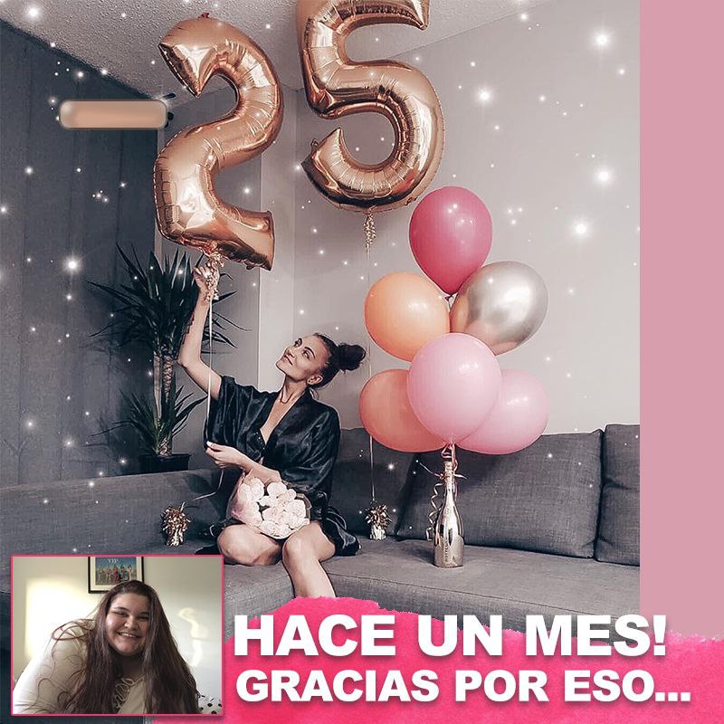 La niña perdió 25 kilos.